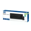 Conjunto de teclado e rato sem fios ACT (Qwerty), clique silencioso, ecológico, feito com materiais reciclados