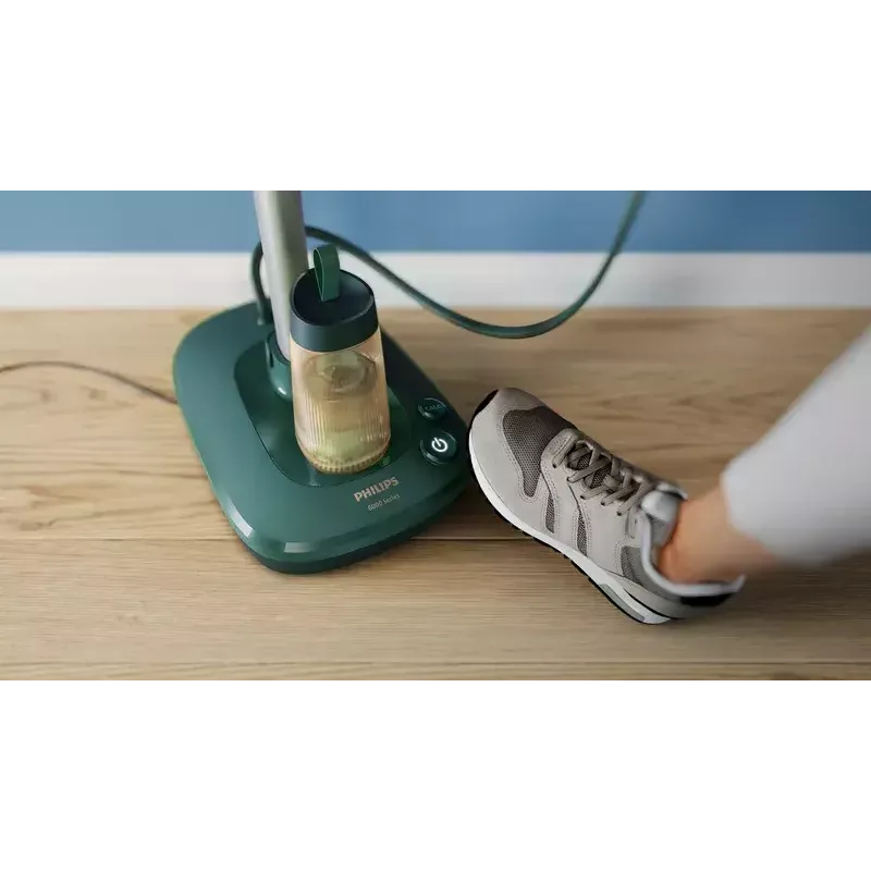 Ferro de engomar a vapor vertical Philips AIS6020 1800W, depósito de água de 1,1L, débito contínuo de 45 g/min, boost de 90 g/min, OptimalTEMP