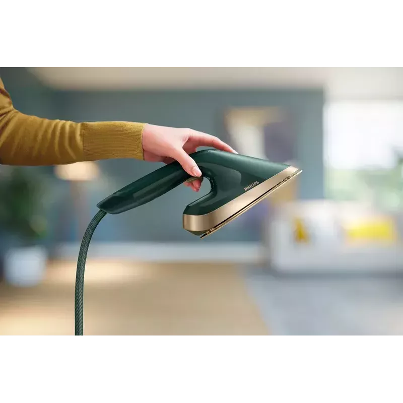 Ferro de engomar a vapor vertical Philips AIS6020 1800W, depósito de água de 1,1L, débito contínuo de 45 g/min, boost de 90 g/min, OptimalTEMP