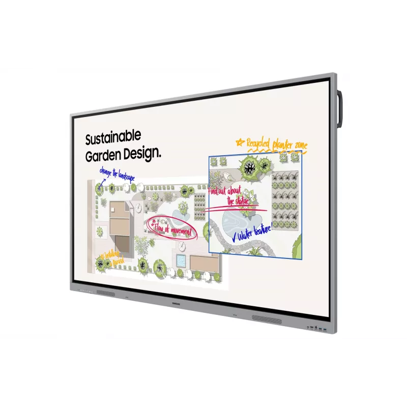 Quadro interativo Samsung WE65FX 165,1 cm (65 polegadas) 3840 x 2160 píxeis ecrã tátil cinzento HDMI