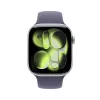 Apple Watch Series 11 GPS + Cellular 46mm Caixa de alumínio prateada com bracelete Sport Loop Lilás Fog – M/L