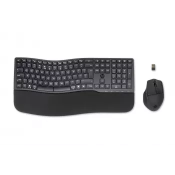 Conjunto teclado e rato HP 680 Comfort Dual-Mode, tamanho completo (100%), sem fios, RF Wireless + Bluetooth, QWERTY, preto, rato incluído