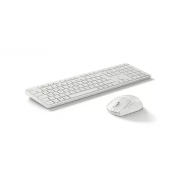 Conjunto teclado e rato KINGSTON 490C — teclado sem fios de tamanho completo (Plunger) com rato RF + Bluetooth, branco