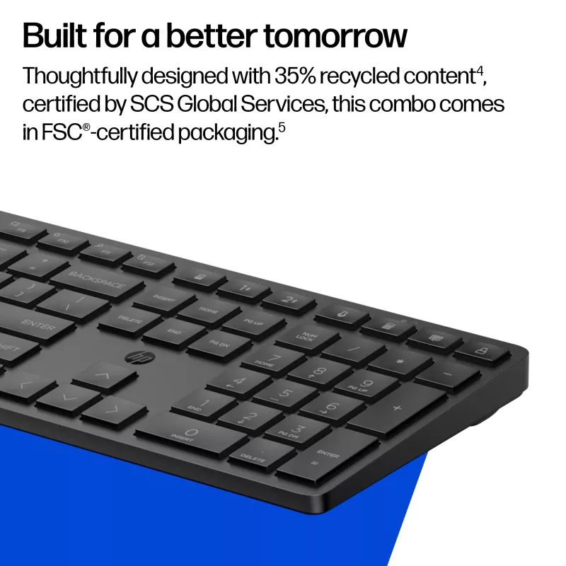 HP 490C Multi-Device Dual-Mode Combo de teclado e rato, QWERTY