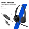 Headset estéreo com fios HP Poly Mission 425 USB — Bulk, peso 132 g