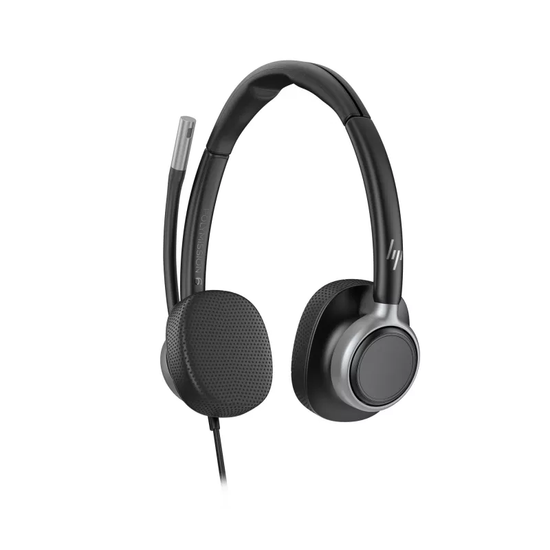 Headset USB estéreo com fios HP Poly Mission 625 — circum-aural, 147 g, ligação USB (Bulk)