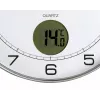 Relógio de parede/mesa Unilux 400094592 — quartzo, redondo metálico prateado, Ø 30 cm, pilha AA/AAA