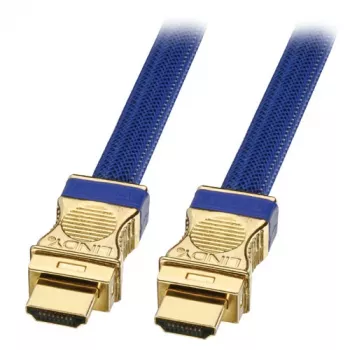 Cabo HDMI Lindy 3 m Dourado HDMI Type-A (Standard) Azul
