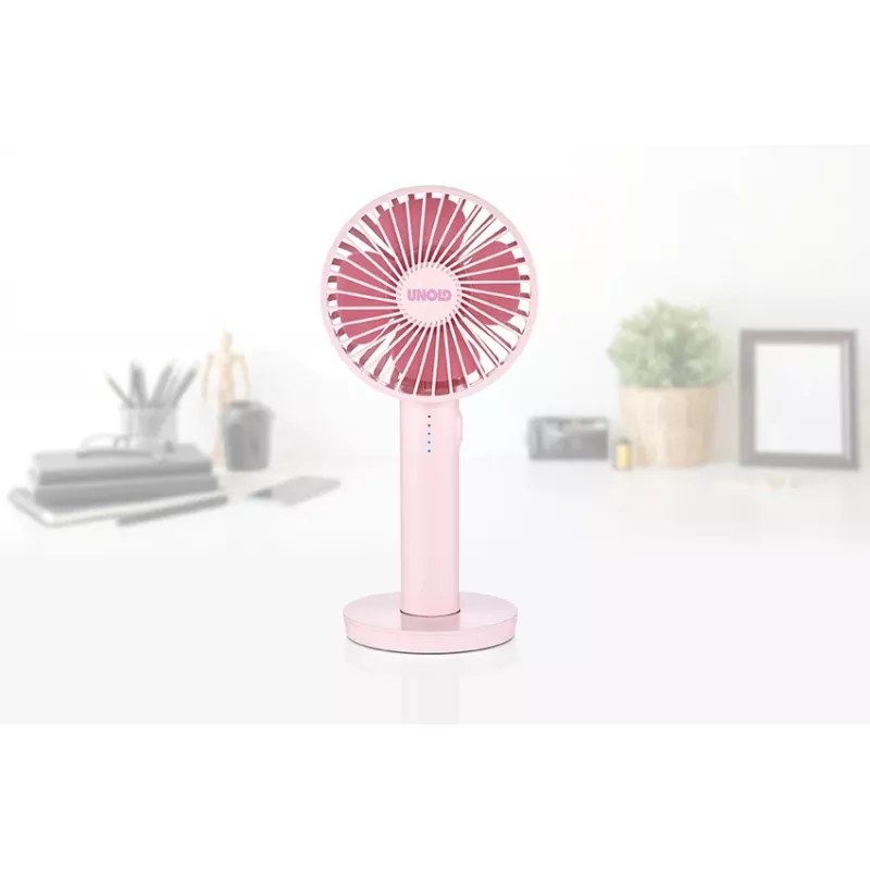 Unold Breezy II rosa ventoinha de mão 10 cm