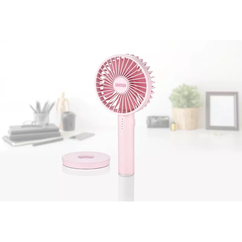 Unold Breezy II rosa ventoinha de mão 10 cm