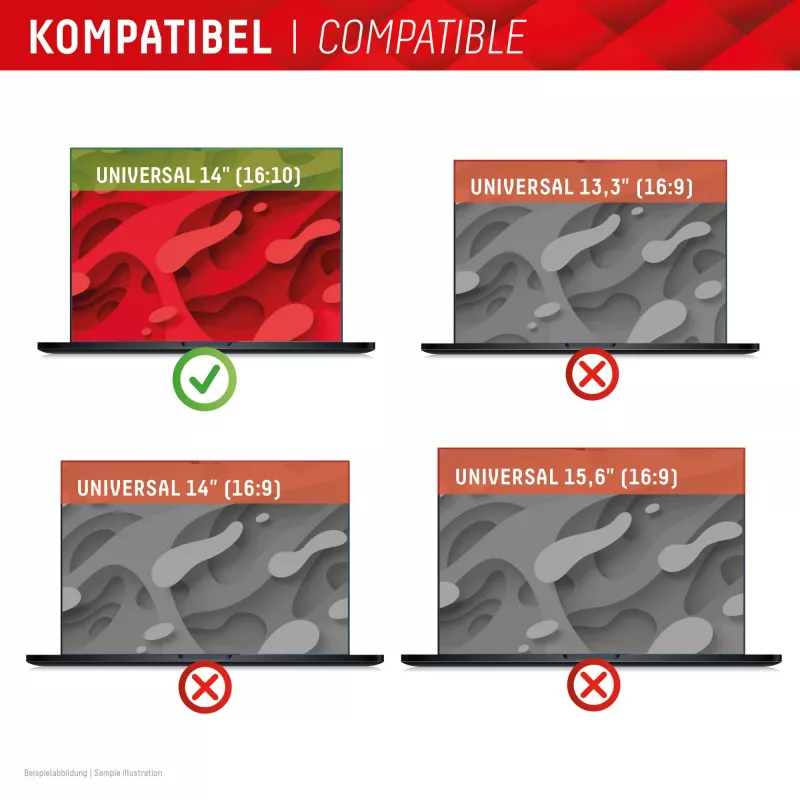 Displex PRIVACY SAFE filtro de privacidade removível de 2 vias para portátil/notebook (sem moldura) 14