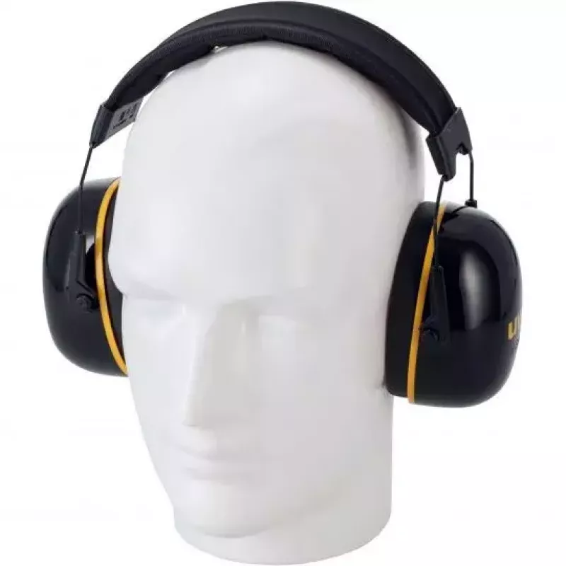 Óculos de proteção com arco de cabeça Uvex K20 preto amarelo construção