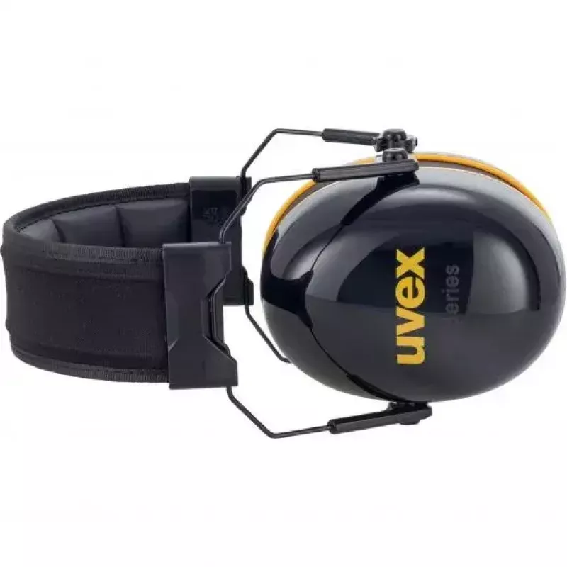 Óculos de proteção com arco de cabeça Uvex K20 preto amarelo construção