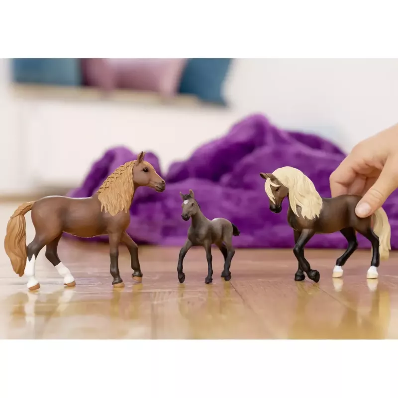 Figura de cavalo Schleich Peruanischer Paso-Hengst modelo 13952, para crianças a partir dos 5 anos, bege/castanho