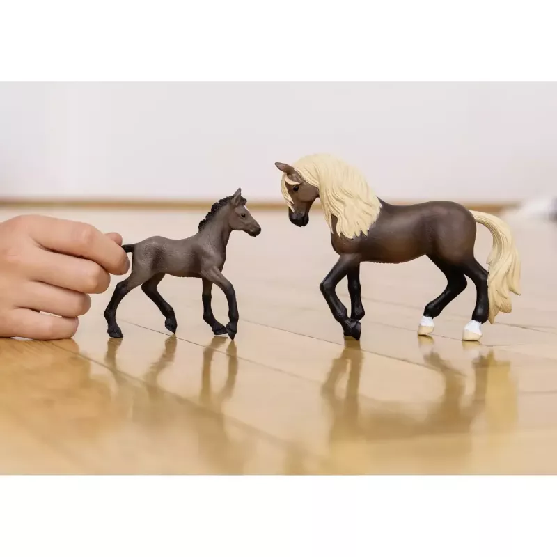 Figura de cavalo Schleich Peruanischer Paso-Hengst modelo 13952, para crianças a partir dos 5 anos, bege/castanho