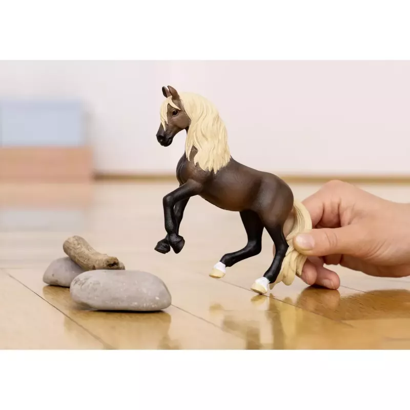 Figura de cavalo Schleich Peruanischer Paso-Hengst modelo 13952, para crianças a partir dos 5 anos, bege/castanho
