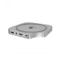 ICY BOX docking station 7-em-1 USB Type-C com slot M.2 NVMe, SSD, cartão de memória, M.2, 4 TB, USB 3.2 Gen 2 (3.1 Gen 2) Type-C, prateado, alumínio