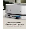 ICY BOX docking station 7-em-1 USB Type-C com slot M.2 NVMe, SSD, cartão de memória, M.2, 4 TB, USB 3.2 Gen 2 (3.1 Gen 2) Type-C, prateado, alumínio