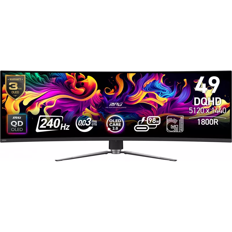Monitor de computador MSI MPG 491CQPX QD-OLED 124,5 cm (49