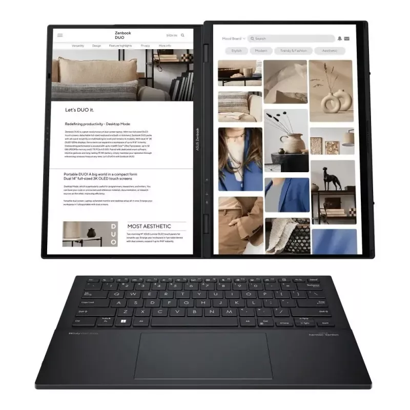 Portátil ASUS Zenbook Duo UX8406CA-QL121W — Ultra 7 2x 14,0