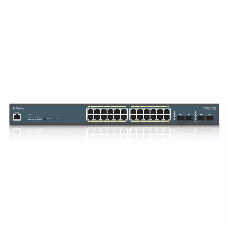 Switch gerido EnGenius FitSwitch 24 PoE 24x portas Gigabit Ethernet