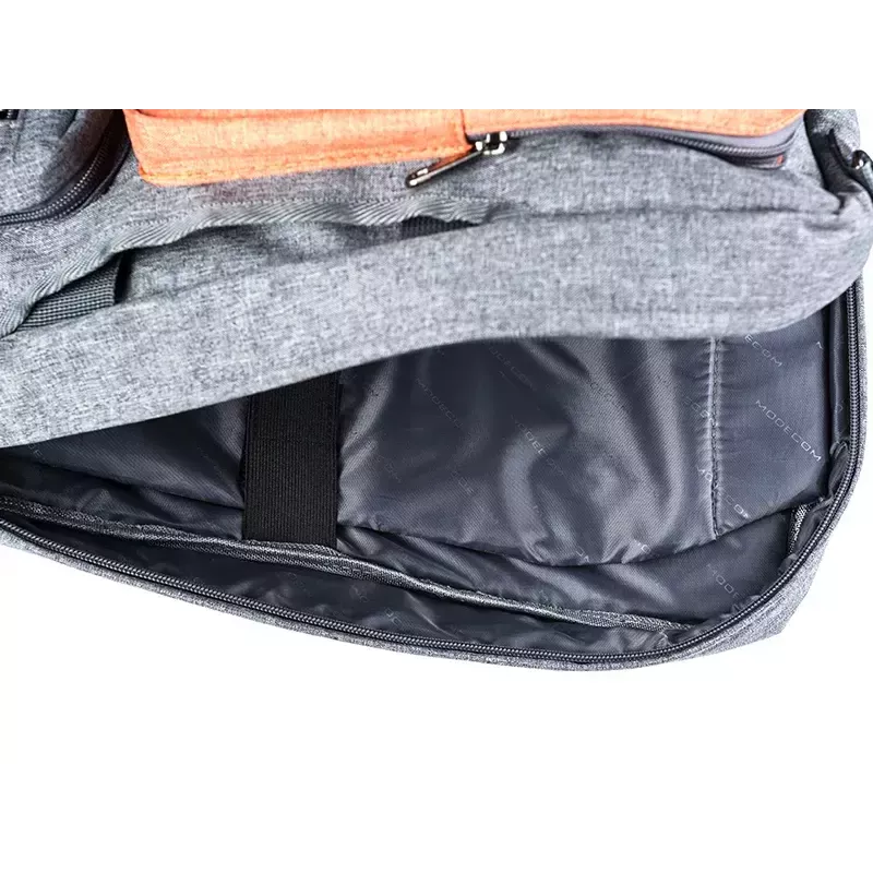 Mala messenger MODECOM RENO para portáteis de 15,6 polegadas (39,6 cm), nylon, cinzento/laranja