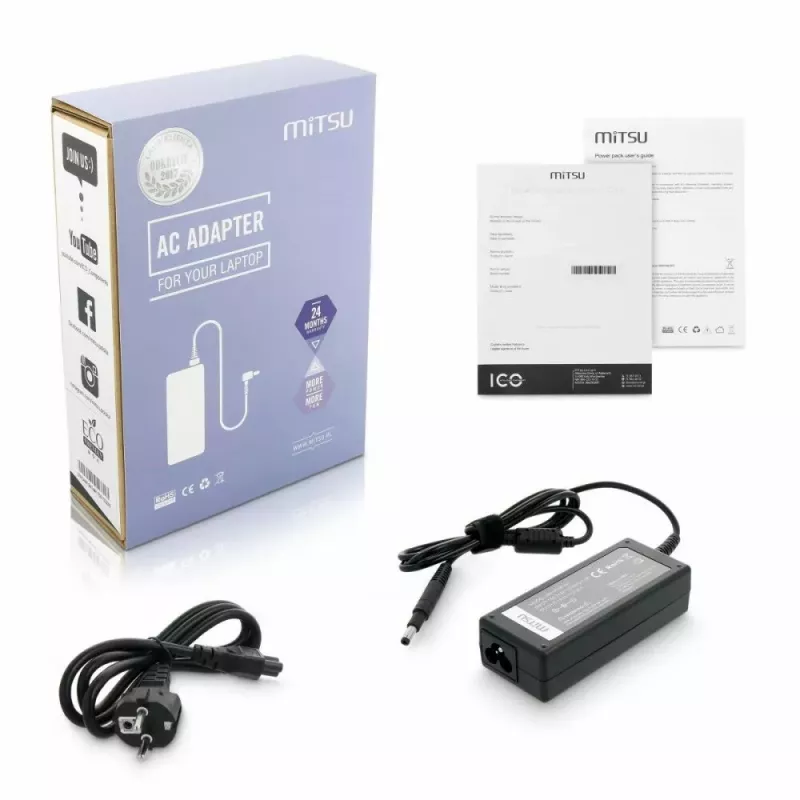 Carregador para portátil MITSU 19,5V 3,33A (conector 4,8×1,7) para HP