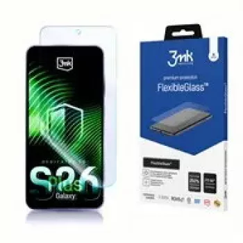 Proteção de ecrã híbrida temperada 3MK FlexibleGlass para Samsung Galaxy S26+