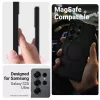 Capa de proteção Crong Hybrid Matte Magnetic para Samsung Galaxy S25 Ultra – TPU+PC, preta
