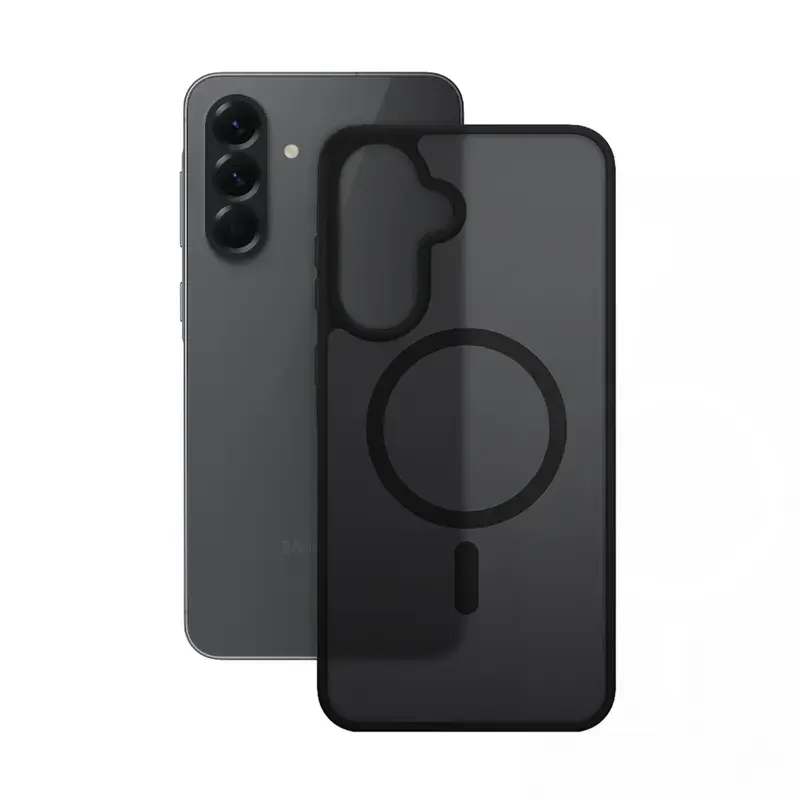 Capa de proteção Crong Hybrid Matte Magnetic para Samsung Galaxy A56 — TPU + PC, preta