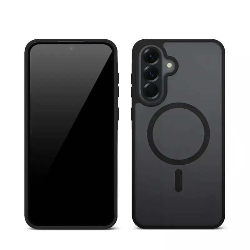 Capa de proteção Crong Hybrid Matte Magnetic para Samsung Galaxy A56 — TPU + PC, preta