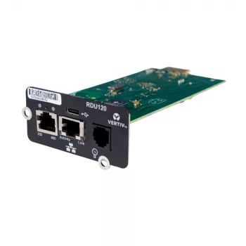 Vertiv Liebert IntelliSlot RDU120 - placa de rede, adaptador de monitorização remota, RS-485, porta USB, certificado de cibersegurança UL2900-1, Ethernet 1 Gb (RDU120)