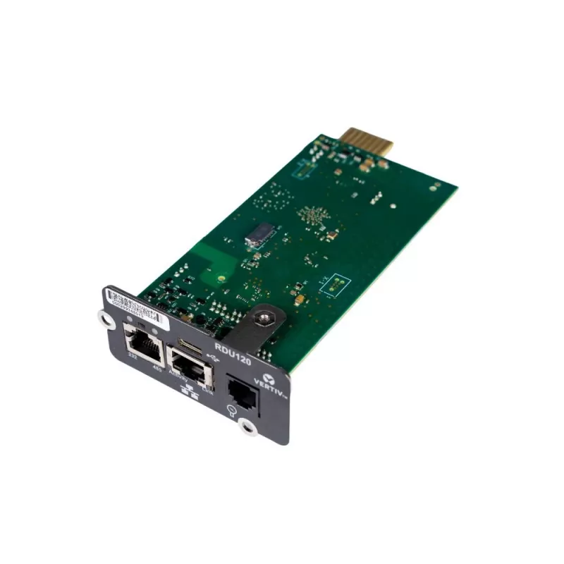Vertiv Liebert IntelliSlot RDU120 - placa de rede, adaptador de monitorização remota, RS-485, porta USB, certificado de cibersegurança UL2900-1, Ethernet 1 Gb (RDU120)