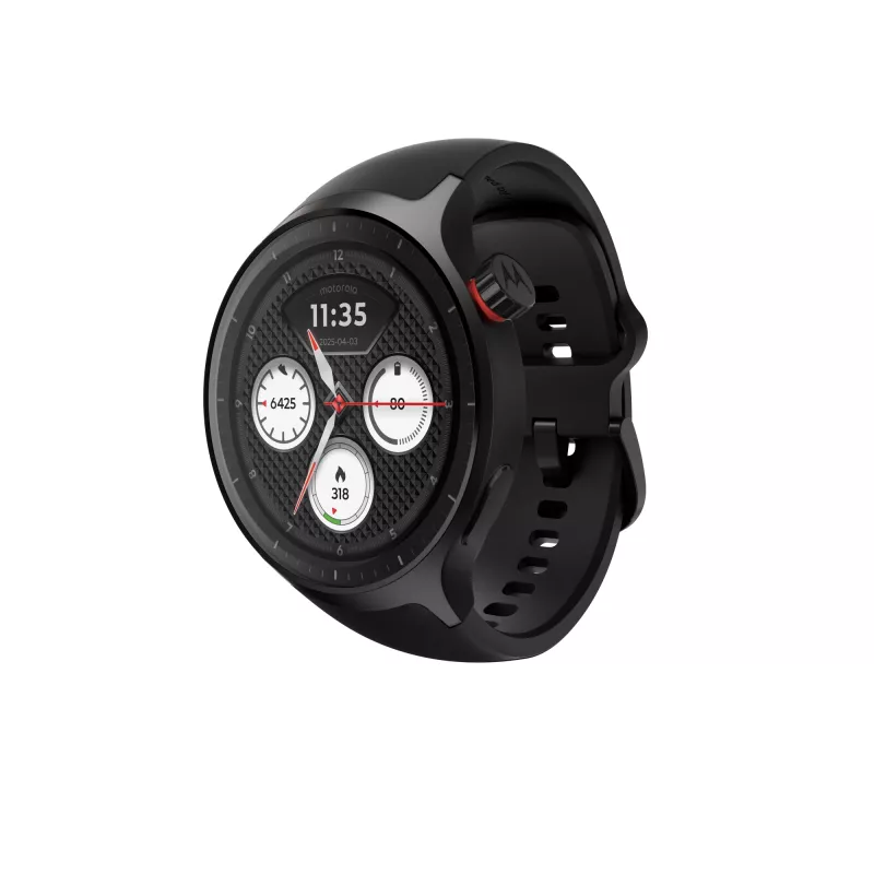 Motorola Moto Watch 3,63 cm (1,43 polegadas) OLED 47 mm ecrã tátil digital preto GPS (satélite)