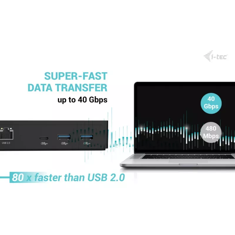 Docking station i-tec Thunderbolt 4 Intelligent Dual Display + Power Delivery 90 W
