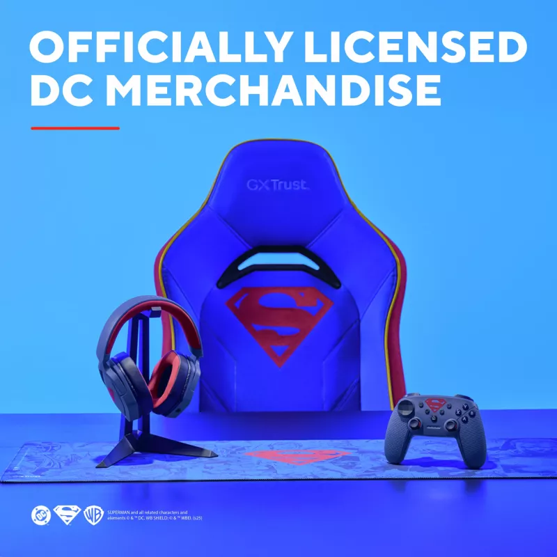 Cadeira gaming TRUST RUYA PRO GXT721SM Superman — design ergonómico, altura ajustável