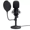 Microfone de estúdio TRUST GXT 269 Emita II — microfone USB com fios, caixa em metal, montagem em mesa, preto (42×162×42 mm)