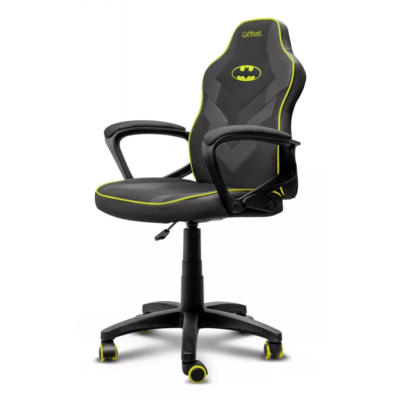 Cadeira gaming para PC TRUST 25786 – assento acolchoado, peso máx. 110 kg, assento 44×44 cm, altura máx. 100 cm, preto/amarelo