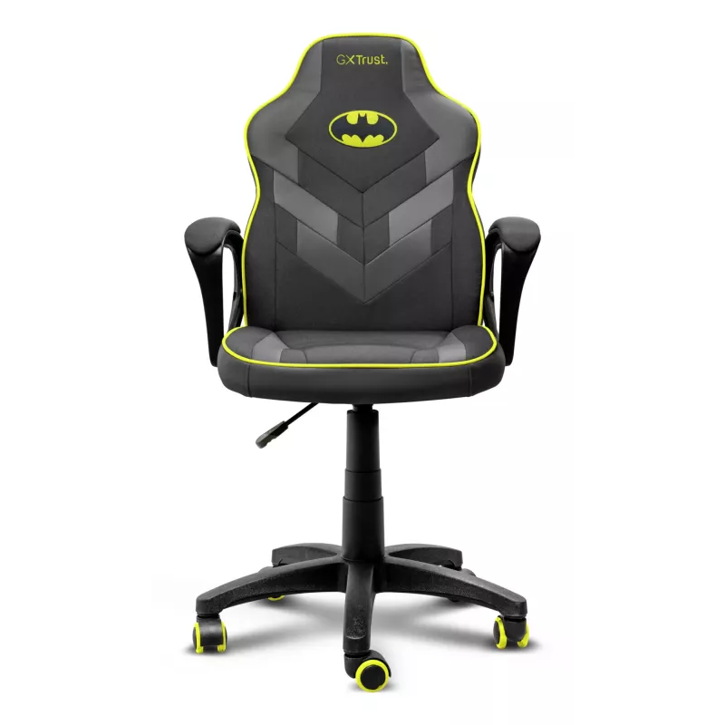 Cadeira gaming para PC TRUST 25786 – assento acolchoado, peso máx. 110 kg, assento 44×44 cm, altura máx. 100 cm, preto/amarelo