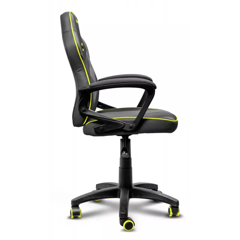 Cadeira gaming para PC TRUST 25786 – assento acolchoado, peso máx. 110 kg, assento 44×44 cm, altura máx. 100 cm, preto/amarelo