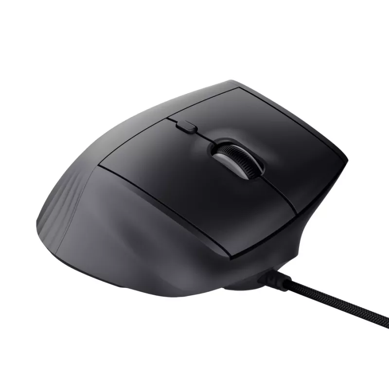 Rato gaming TRUST GXT 145 Rexxa para destro USB Type-A 12800 DPI, com fios, roda RGB, preto