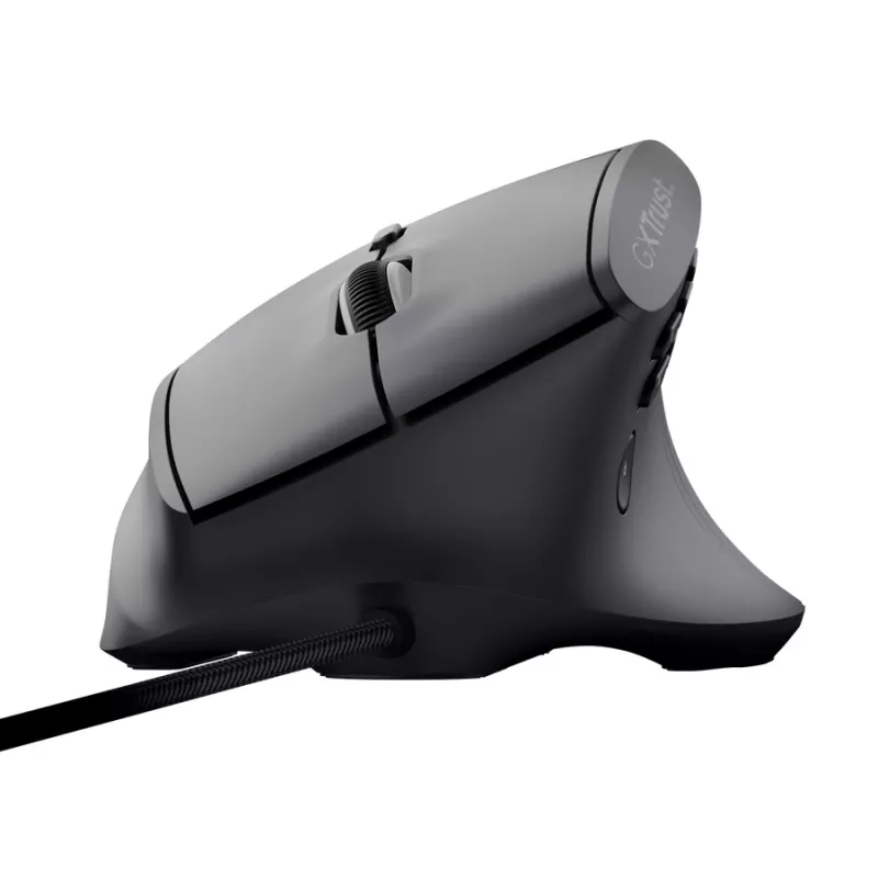 Rato gaming TRUST GXT 145 Rexxa para destro USB Type-A 12800 DPI, com fios, roda RGB, preto