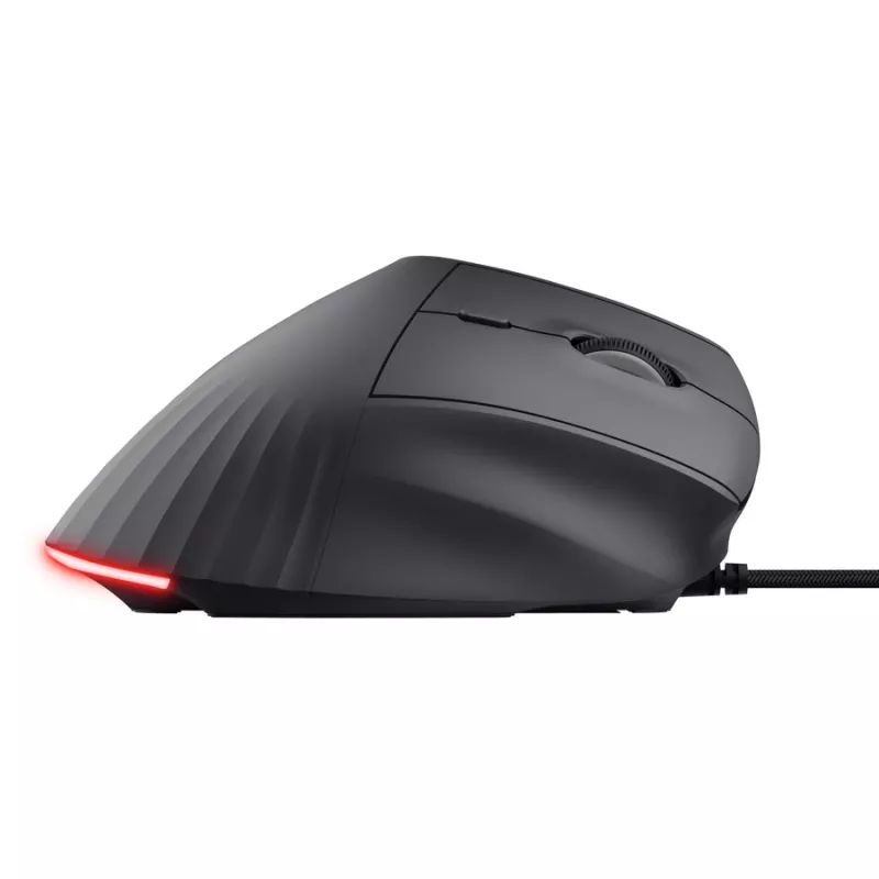 Rato gaming TRUST GXT 145 Rexxa para destro USB Type-A 12800 DPI, com fios, roda RGB, preto