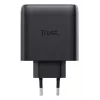 Carregador rápido de parede TRUST Maxo 65W para interiores, 3× USB-C, máx. 20V, cabo de 2m, preto