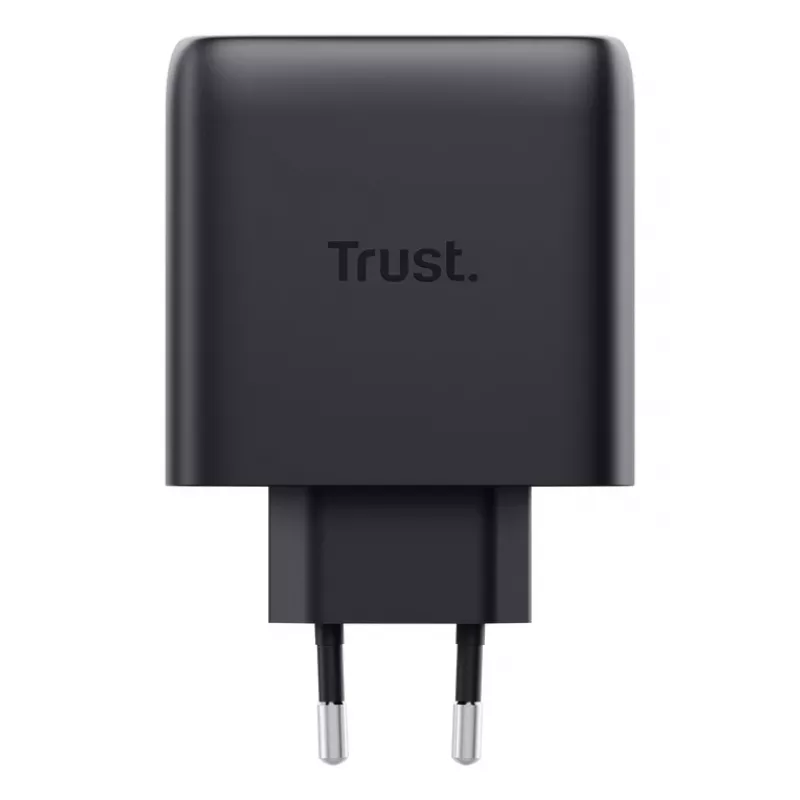 Carregador rápido de parede TRUST Maxo 65W para interiores, 3× USB-C, máx. 20V, cabo de 2m, preto