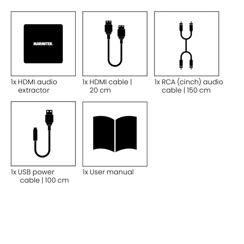 Marmitek Connect ARC13 – extrator de áudio HDMI – ARC – CEC