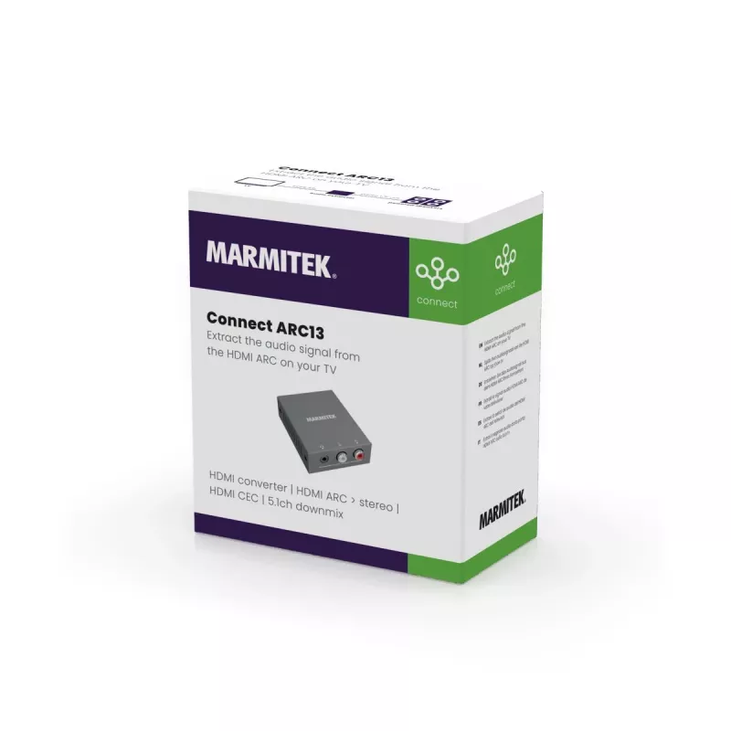 Marmitek Connect ARC13 – extrator de áudio HDMI – ARC – CEC