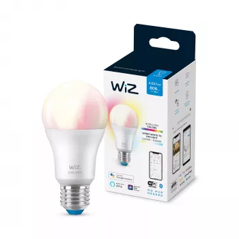 Lâmpada inteligente Telekom WiZ Bulb 8W (Eq.60W) A60 E27 — Wi‑Fi/Bluetooth, 8 kWh/1000h, 60×122 mm