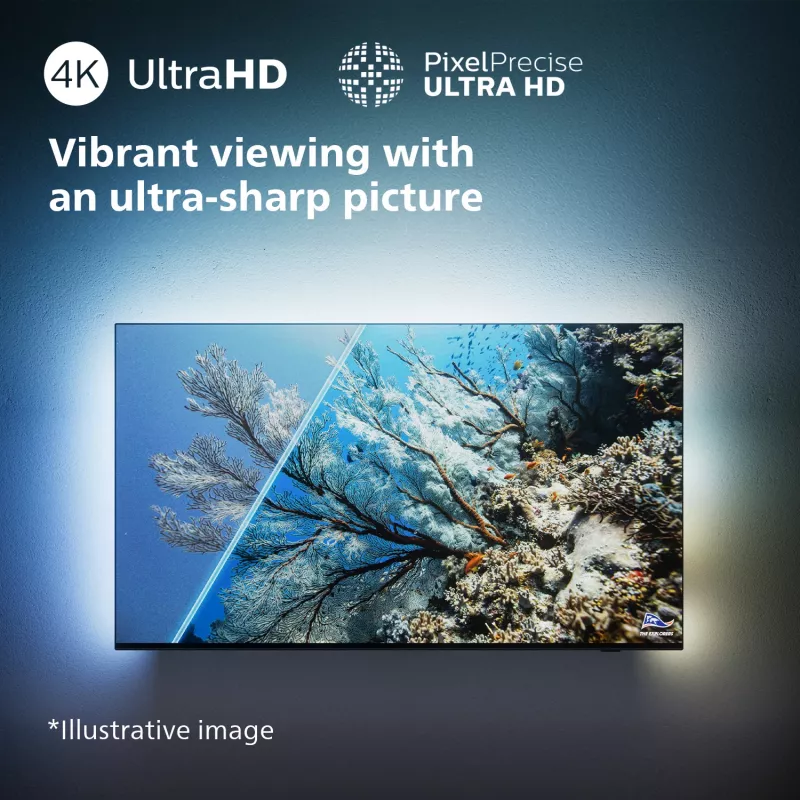 TV Philips 8000 Série 50PUS8309/12 127 cm (50 polegadas) 4K Ultra HD Smart TV Wi-Fi preta 350 cd/m²