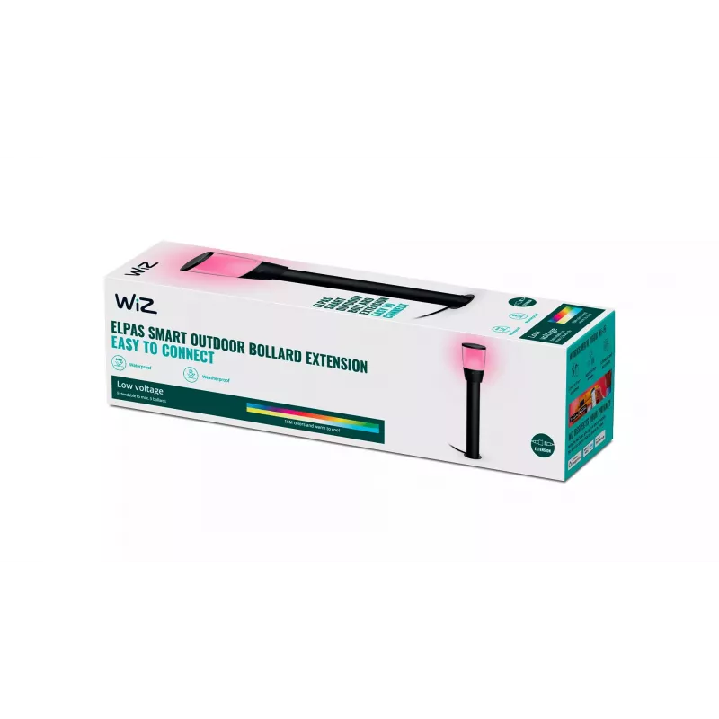 Candeeiro de baliza inteligente Signify WiZ Poller Starter-Kit — LED, 220–240 V, preto, 108,5 × 108,5 × 518 mm